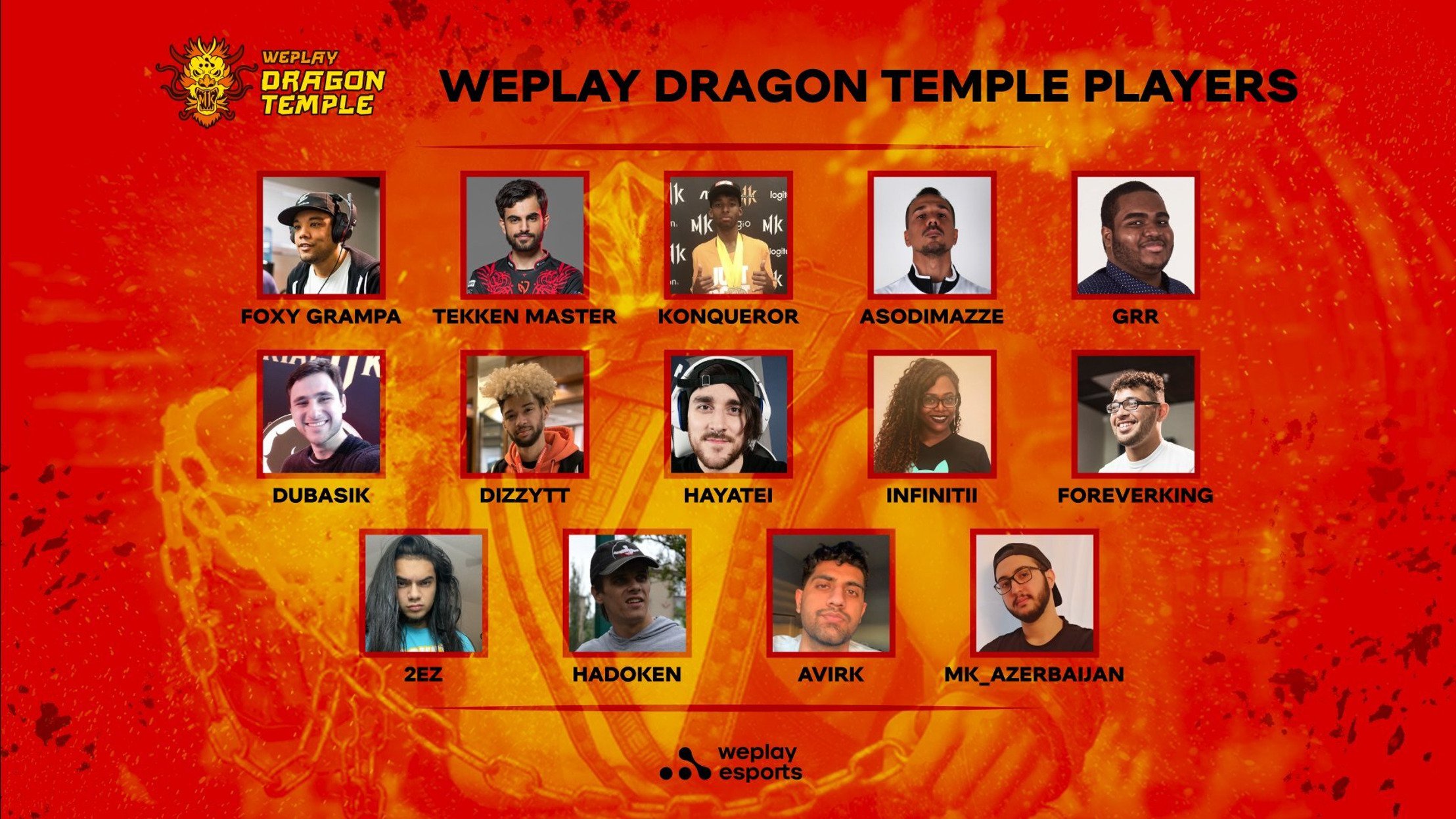 Meet the WePlay Dragon Temple Competitors