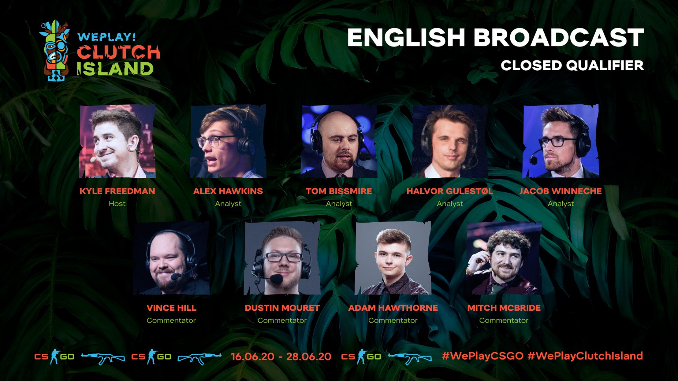 WePlay! Clutch Island Closed Qualifiers Talents Lineup