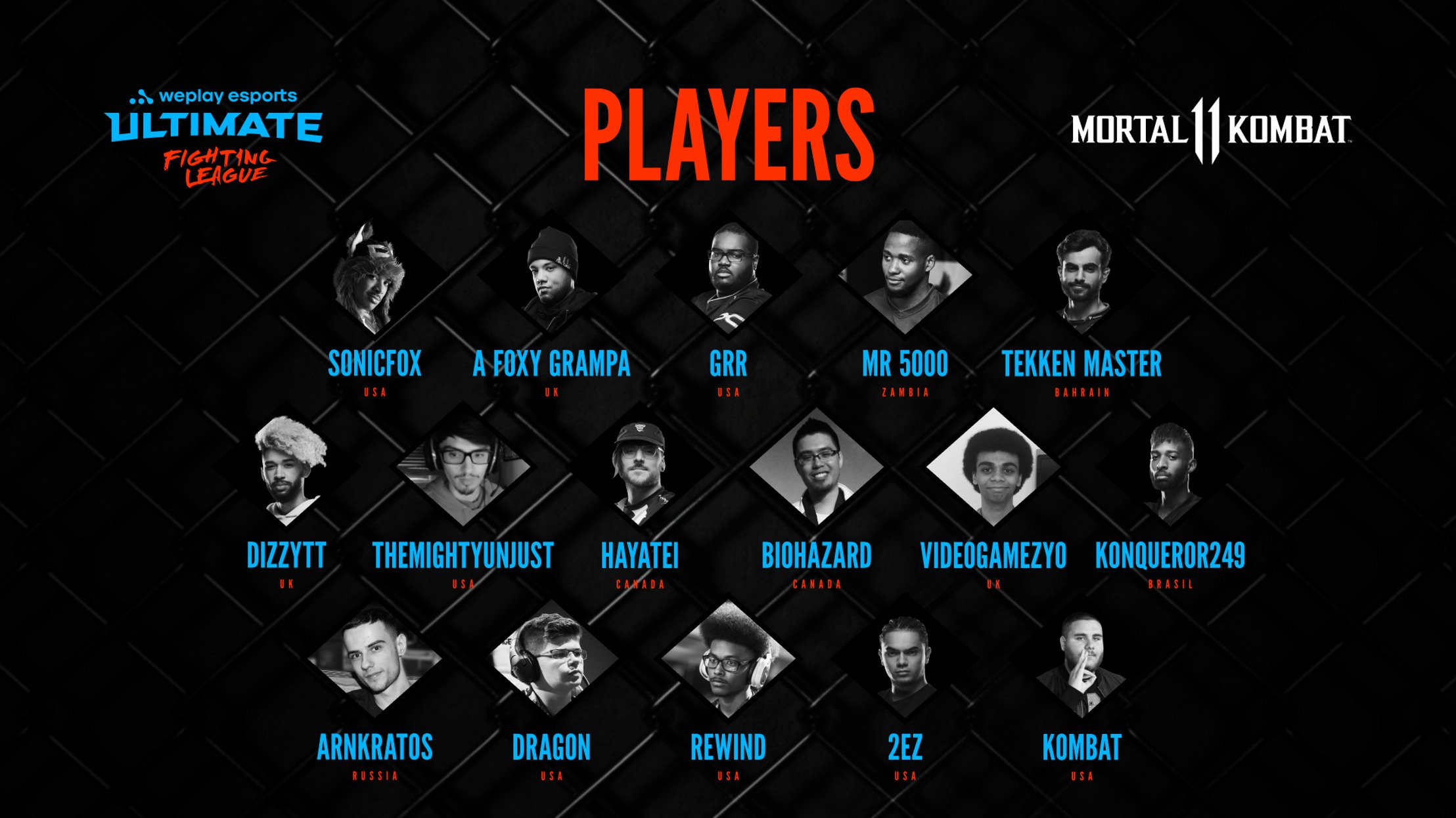 WePlay Esports reveals player roster of WePlay Ultimate Fighting League Season 1 for MK11